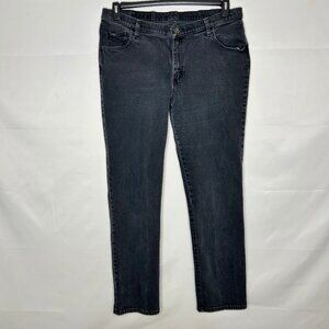 Lee Riders Woman’s Jeans sz 20W long Black Denim Straight Leg High Waist Pants